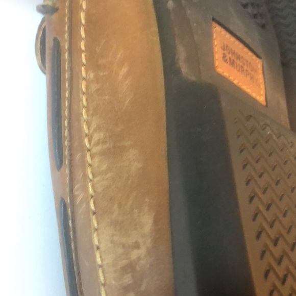 Men’s fall brown comfort Johnson Murphy 12m slip on slide driving loafers - Picture 9 of 12